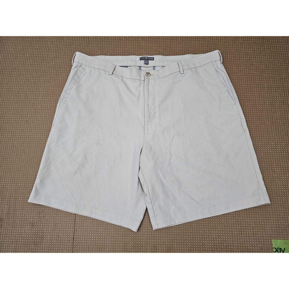 Peter Millar Shorts Mens 40 Golf Beige High Wicking Performance